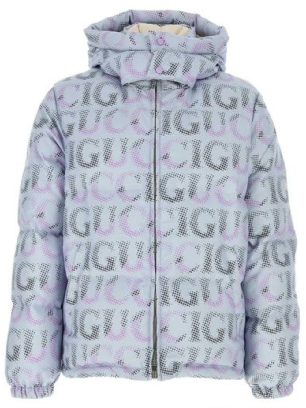 Gucci printed technical Poplin puffer jacket size 54/xxl made in Italy